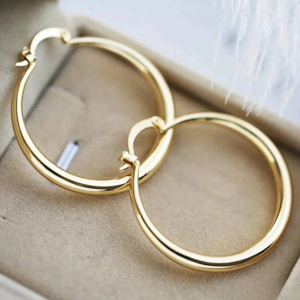 Große Goldene Creolenohrringe