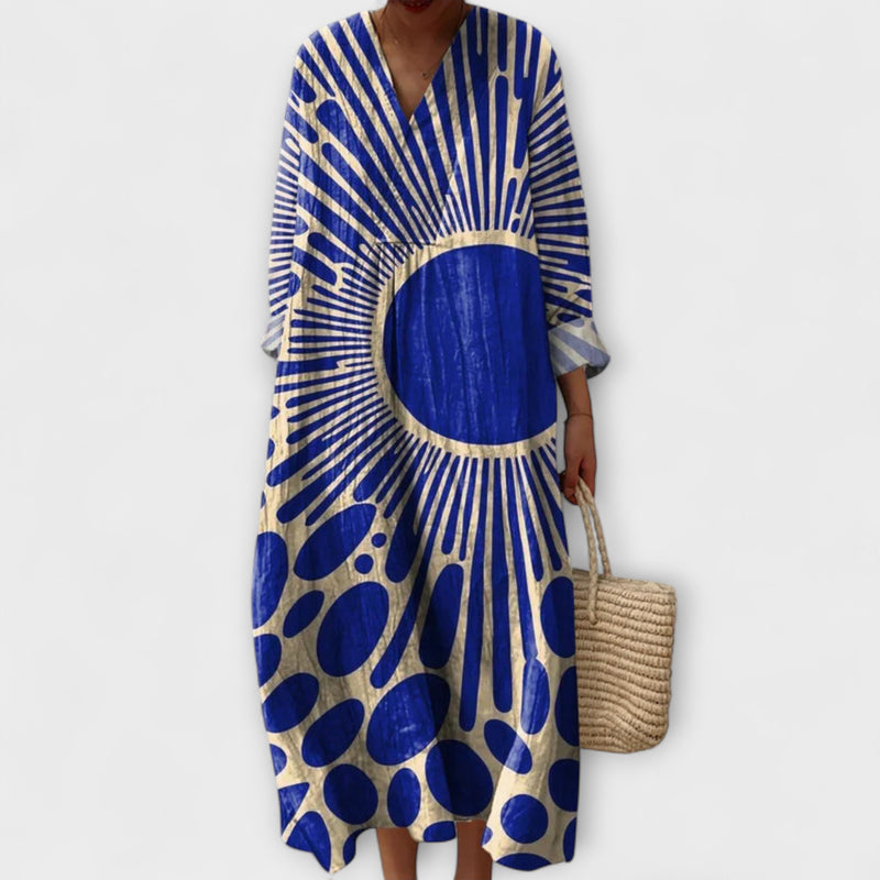 Bärbel – Knielanges Baumwollmisch-Kleid