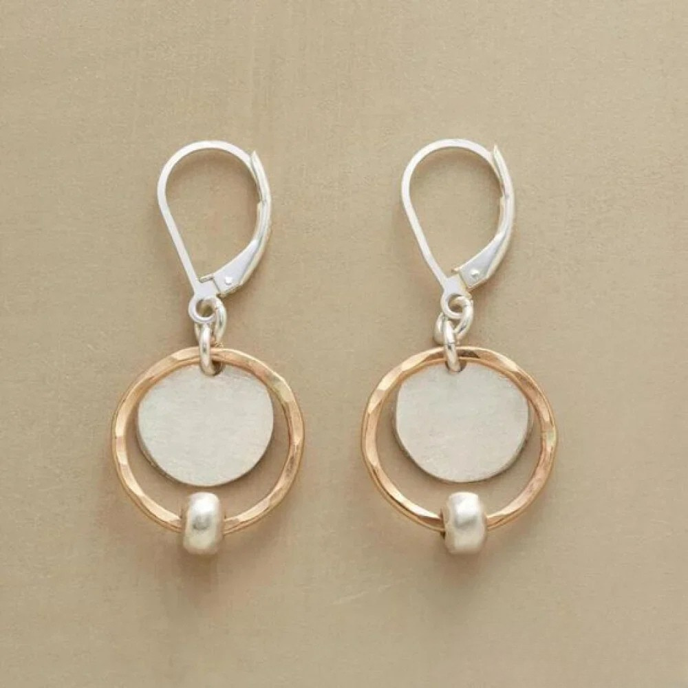Vintage Perlenohrringe mit Gold- und Silberplattierung