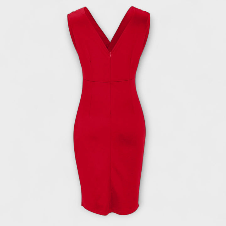 Desi - V-Ausschnitt Split Kleid