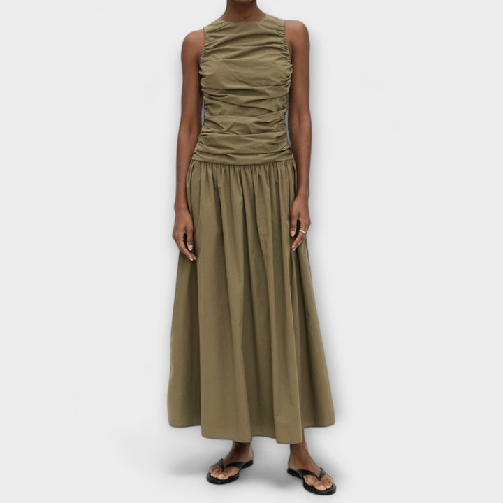 Zendaya - Langes Baumwoll-Maxikleid