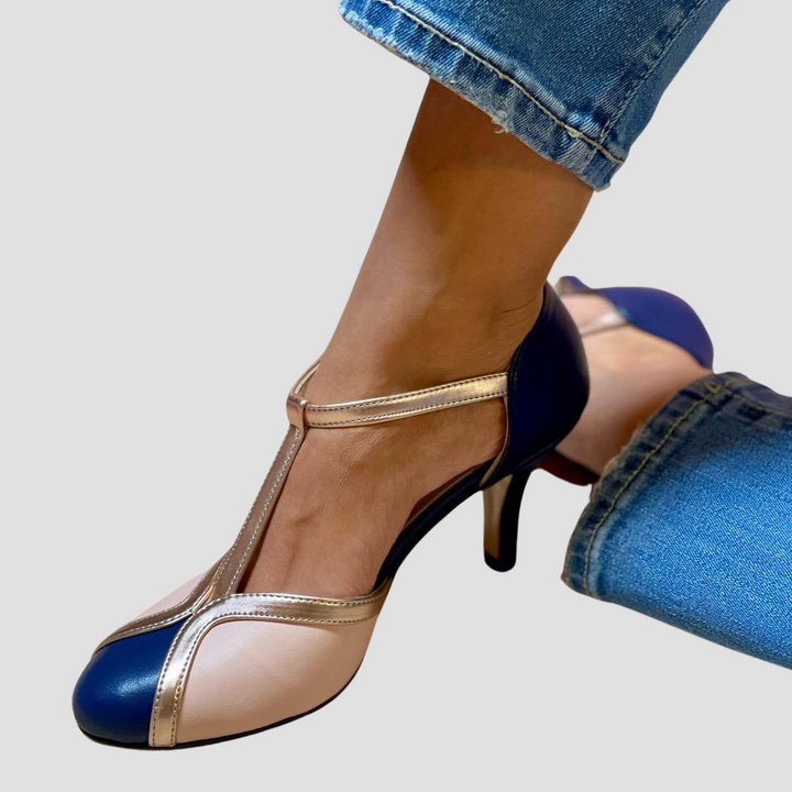 Fina – Zweifarbige High-Heel-Sandalen