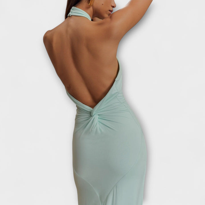 Elyna - Slinky Halter Maxi Kleid