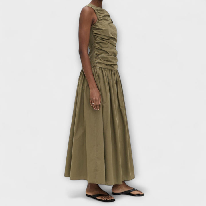 Zendaya - Langes Baumwoll-Maxikleid