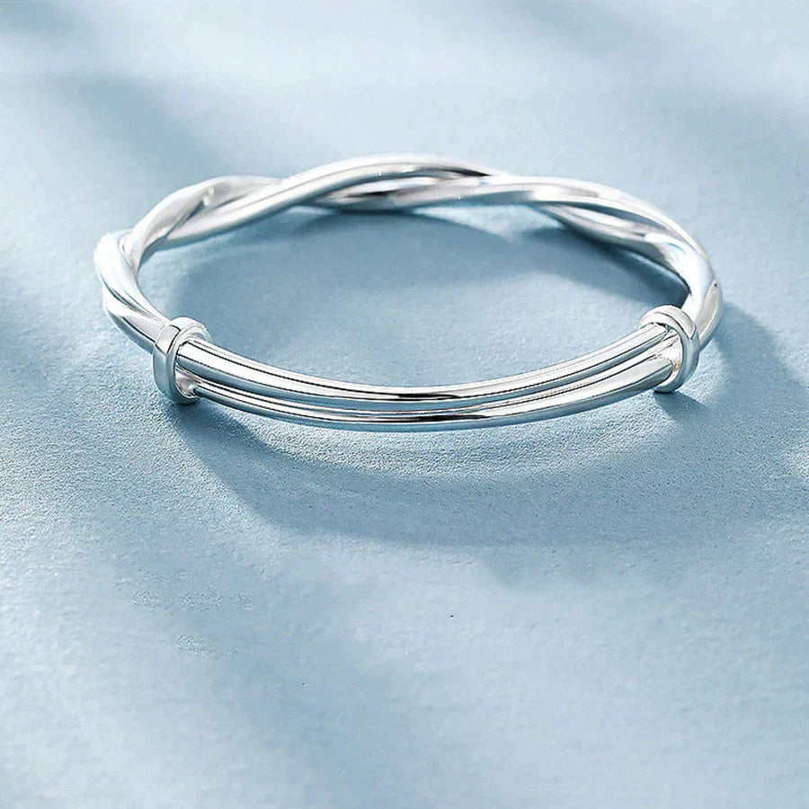 Geflochtenes Silberarmband