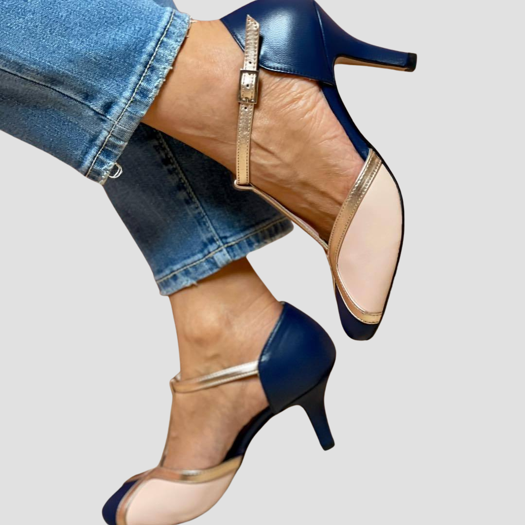 Fina – Zweifarbige High-Heel-Sandalen