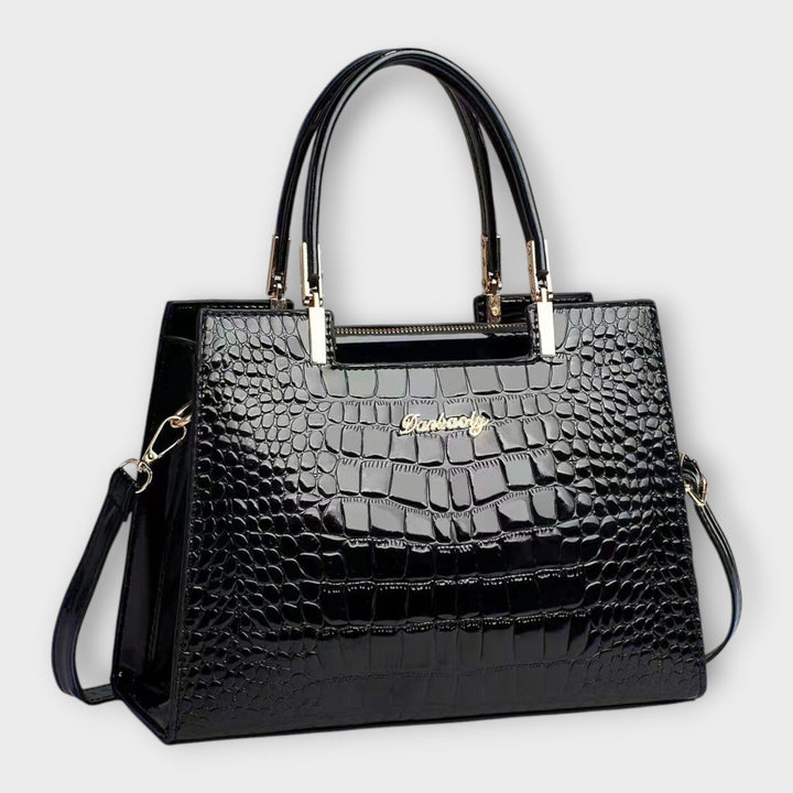 Brava -  Glänzende Krokodilledermuster-Handtasche
