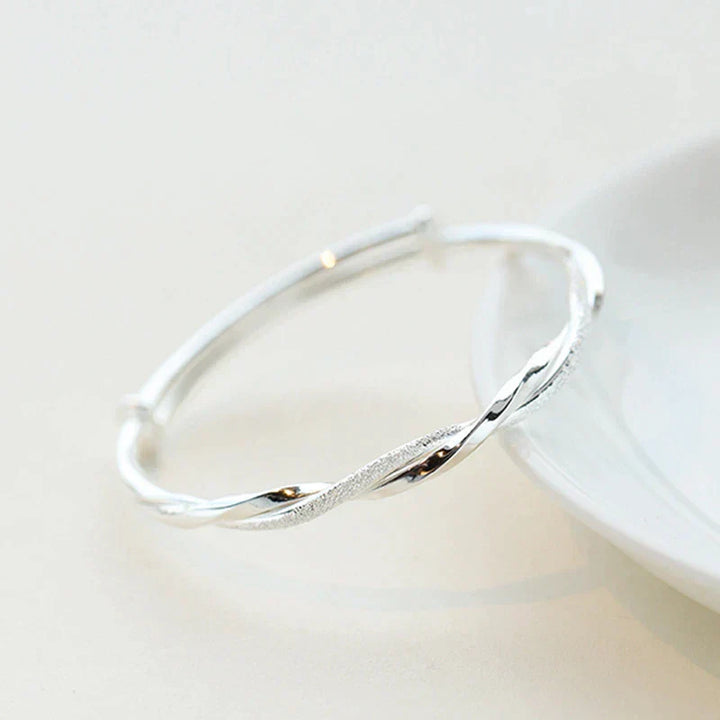 Geflochtenes Silberarmband