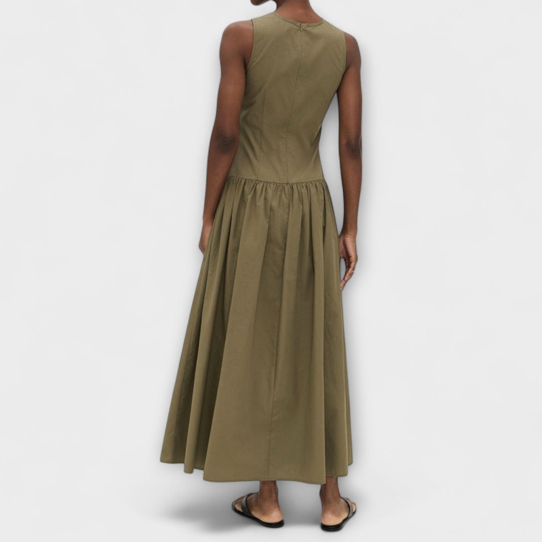Zendaya - Langes Baumwoll-Maxikleid