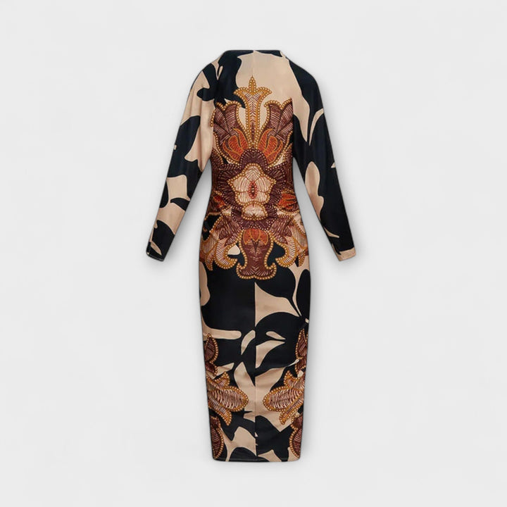 Cleo - Einzigartiges Dolman-Midikleid mit brasilianischem Print