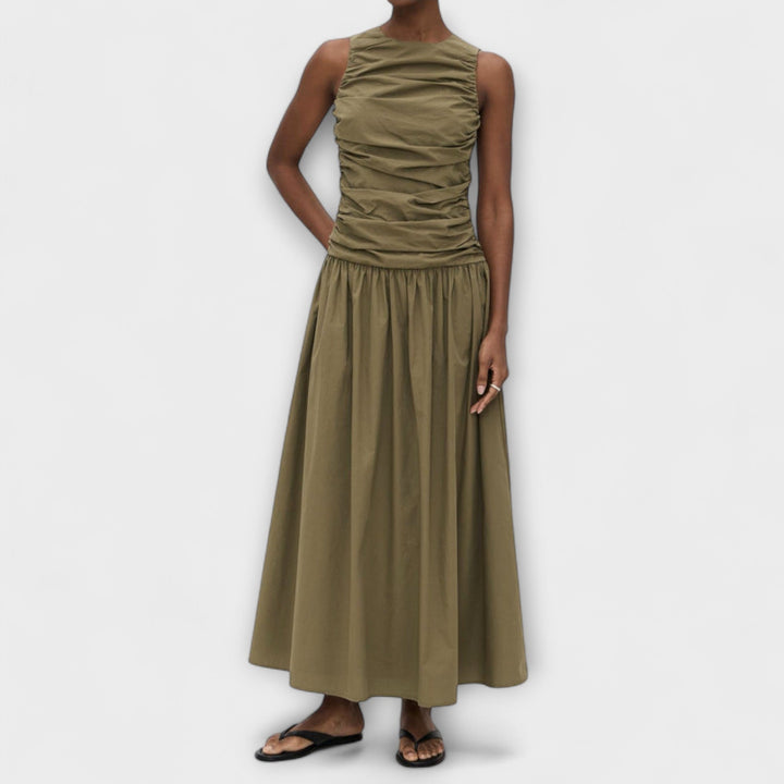 Zendaya - Langes Baumwoll-Maxikleid