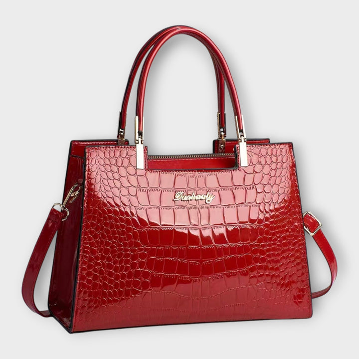 Brava -  Glänzende Krokodilledermuster-Handtasche