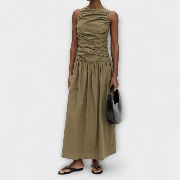 Zendaya - Langes Baumwoll-Maxikleid