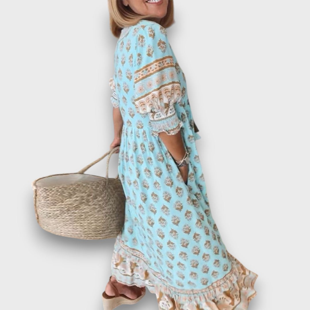 Hiley – Kleid mit Ausschnitt und Boho-Flair