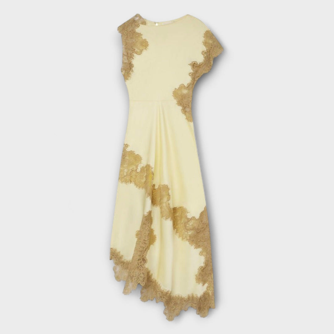 Margaret - Maxikleid mit Satin- und Spitze-Akzenten