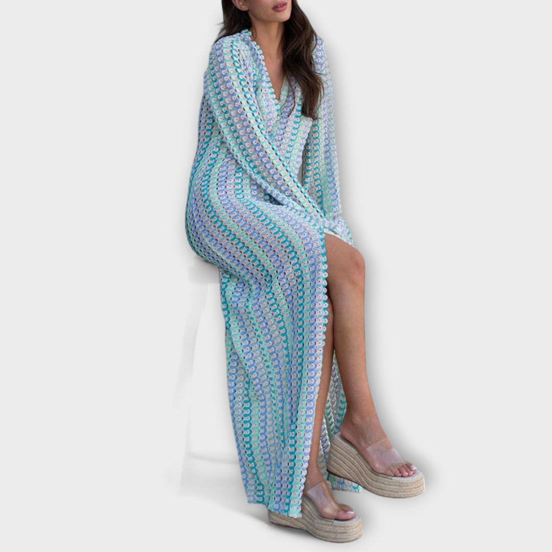 Elina – Maxikleid mit V-Ausschnitt und Urlaubsflair