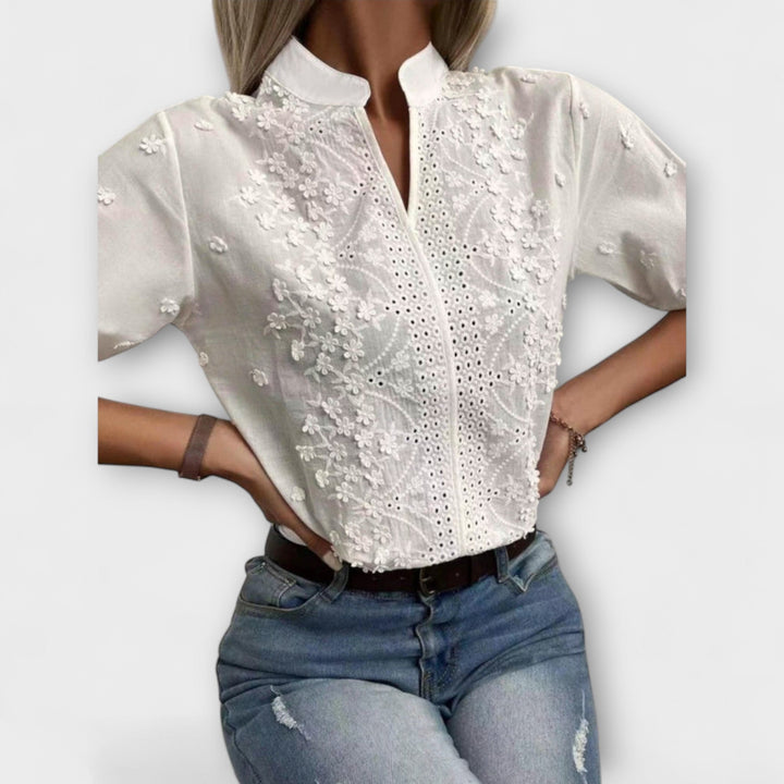Élise - Mila Bluse mit exquisiter Stickerei