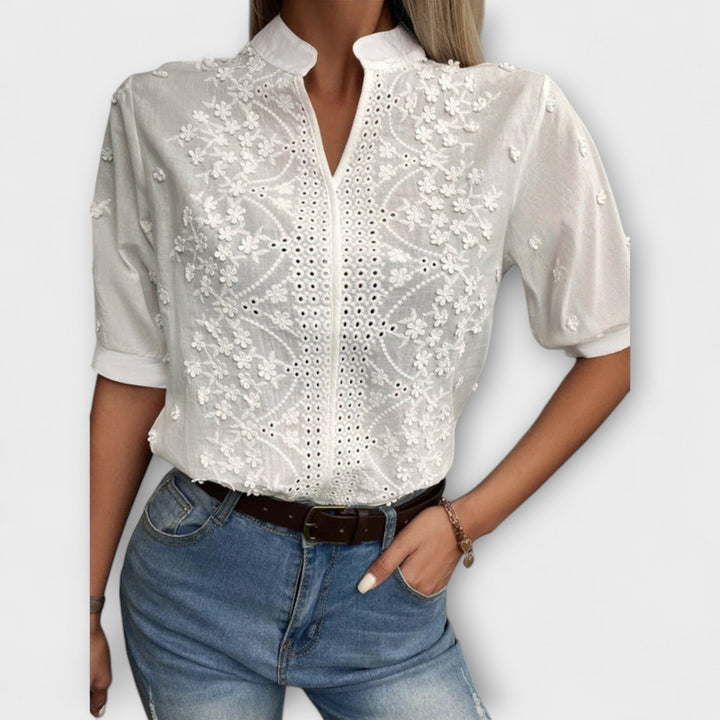 Élise - Mila Bluse mit exquisiter Stickerei