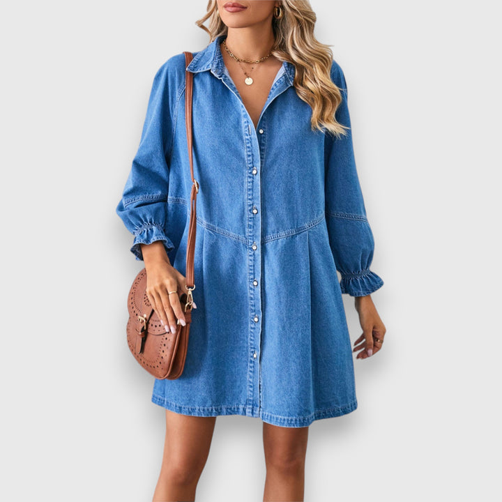 Leni – Jeanslook Hemdkleid