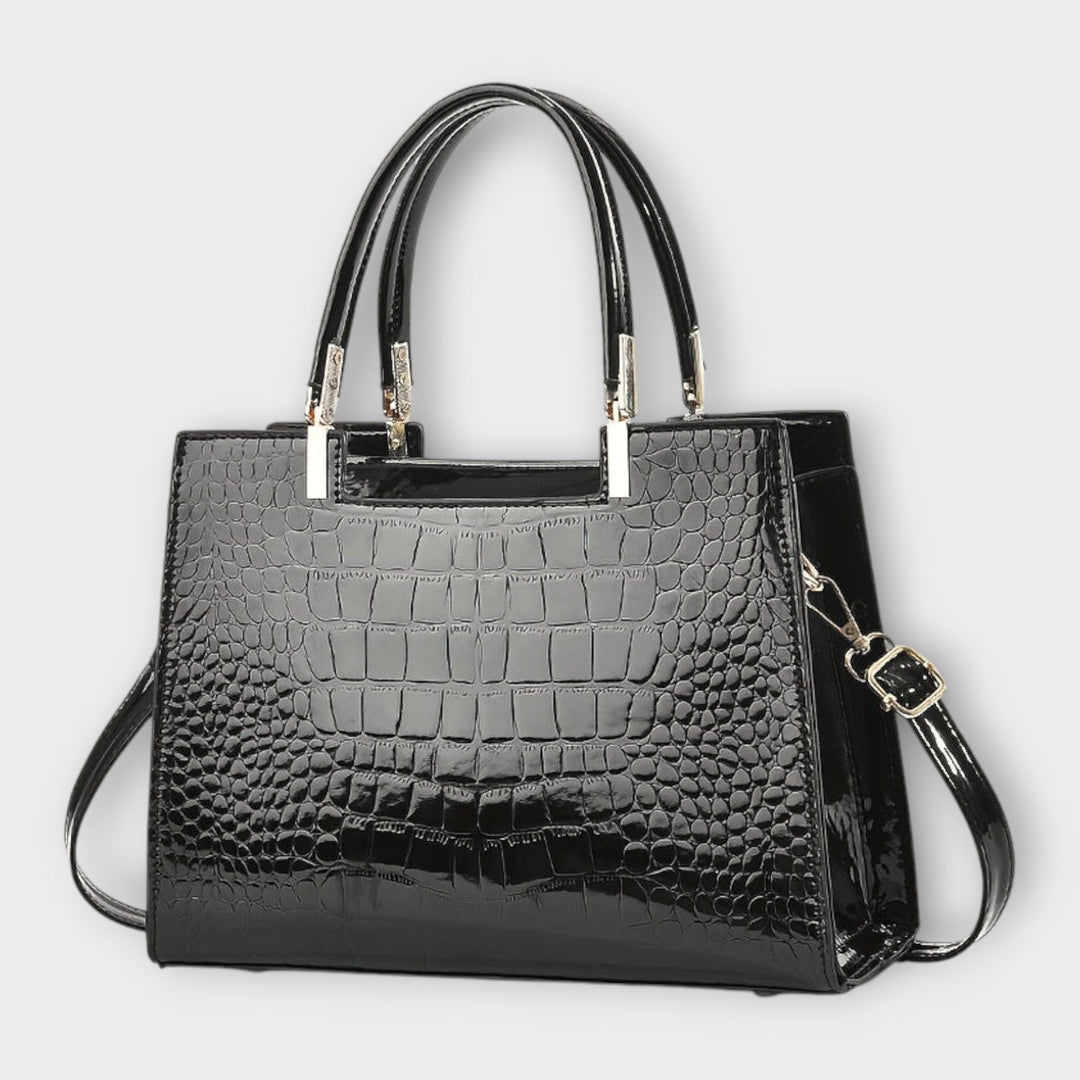 Brava -  Glänzende Krokodilledermuster-Handtasche