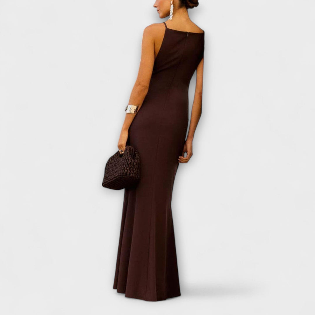 Calista - Schickes geknotetes Maxikleid aus fließendem Chiffon