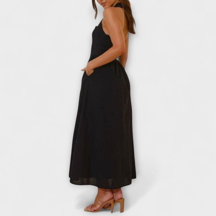 Lydia - Mid-Length Halterkleid mit Taillendetail