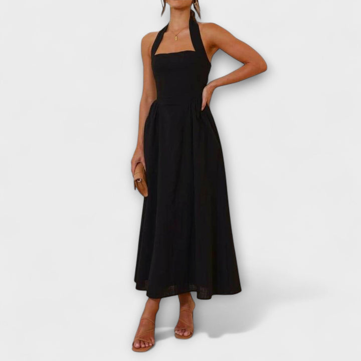 Lydia - Mid-Length Halterkleid mit Taillendetail
