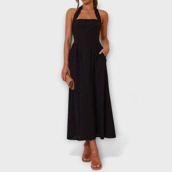Lydia - Mid-Length Halterkleid mit Taillendetail