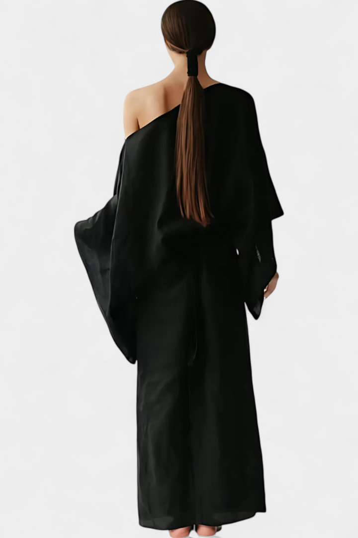 Kamilia – Leinenkleid mit Kimono-Silhouette