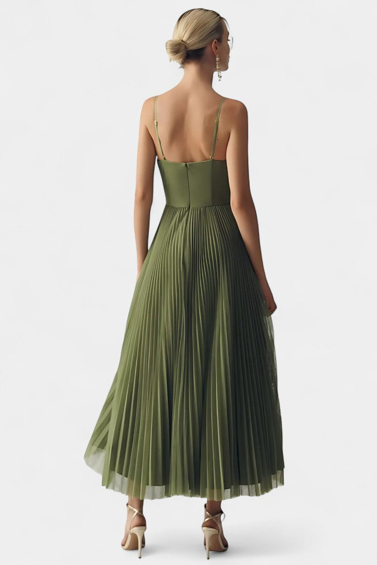 Ottilie – Plissiertes Chiffonkleid mit Corsage